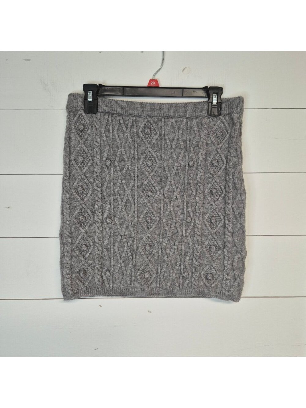ASTR The Label Gray Cable Knit Sweater Skirt Size M